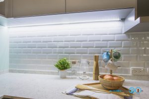 Grey Modern Kitchen, ไฟ LED,