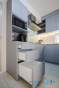 รางลิ้นชักแบบรับใต้, U Shape Kitchen ชุดครัวเรียบ,