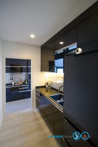 Luxury Black Kitchen, ชุดครัวตัวไอ, I Shape Kitchen,