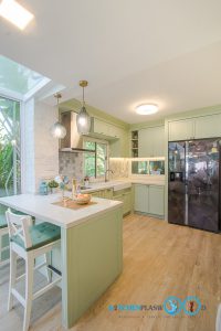 Green Kitchen Classic ชุดครัวคลาสสิคหรู สุดอบอุ่น, ชุดครัวสายคลาสสิค, ชุดครัวตัวยู, U Shape Kitchen,