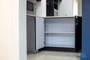 ชุดครัวบิ้วอินสุดเท่สไตล์ Industrial Loft โทนสีดำด้าน, ชุดครัวบิ้วอิน, ครัวสไตล์ลอฟท์, Loft Kitchen, Industrial Loft Kitchen, ชุดครัว I Shape, ชุดครัวสีดำด้าน, ตู้สูง, ชุดตะแกรงจัดเก็บ, ช่องจัดเก็บของ,
