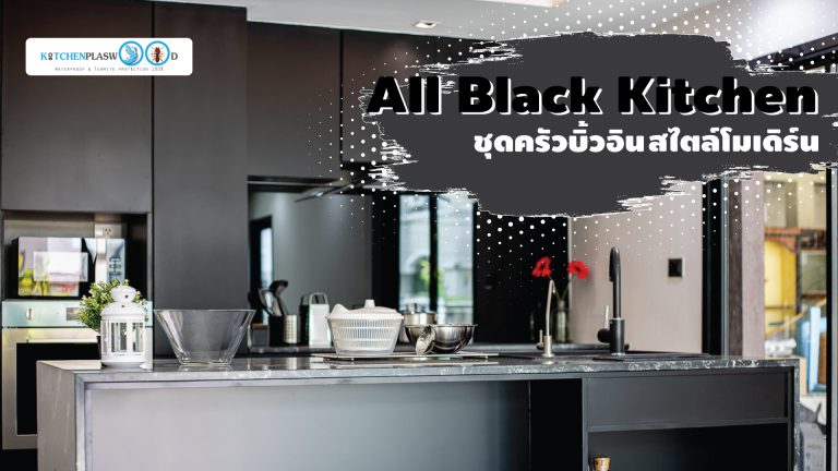 ชุดครัวบิ้วอิน All Black Kitchen ครัวสุดเท่ ในสไตล์โมเดิร์น