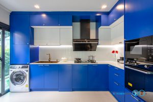 ชุดครัว, Modern L-Shape, 2Tone 2Step, ดีไซน์โดดเด่น ฟังก์ชันครบครัน, Kitchen built-in, ชุดครัวสไตล์โมเดิร์น, ตู้ลอย 2 สเตป, ชุดครัวกันน้ำกันปลวก, ชุดครัวพลาสวูด,