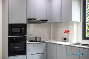 Standard Kitchen U-Shape ชุดครัวบิ้วอินตัวยู เรียบง่าย ใช้งานสะดวก, ชุดครัวตัวยู, ชุดครัวบิ้วอิน, ชุดครัวโทนสีเทา, ครัวพลาสวูด, ชุดครัวกันน้ำกันปลวก100%, 