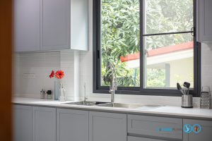 Standard Kitchen U-Shape ชุดครัวบิ้วอินตัวยู เรียบง่าย ใช้งานสะดวก, ชุดครัวตัวยู, ชุดครัวบิ้วอิน, ชุดครัวโทนสีเทา, ครัวพลาสวูด, ชุดครัวกันน้ำกันปลวก100%, 