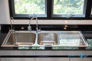U-Shape Kitchen Pattern Wood ชุดครัวลายไม้ สุดแกร่ง, ชุดครัวบิ้วอิน, ชุดครัวตัวยู, ชุดครัวลายไม้, ลามิเนต, ชุดครัวพลาสวูด, บิ้วอินทับโครงปูน, ครัวโครงปูน, 
