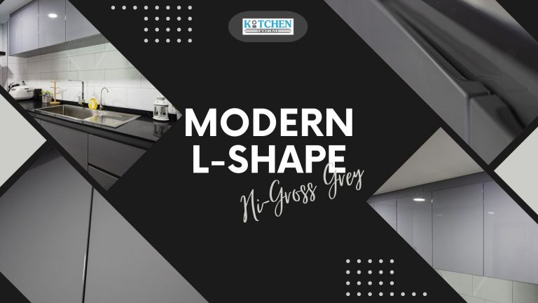 Modern High-Gross Grey ชุดครัวสไตล์โมเดิร์นหน้าบานเมมเบรน