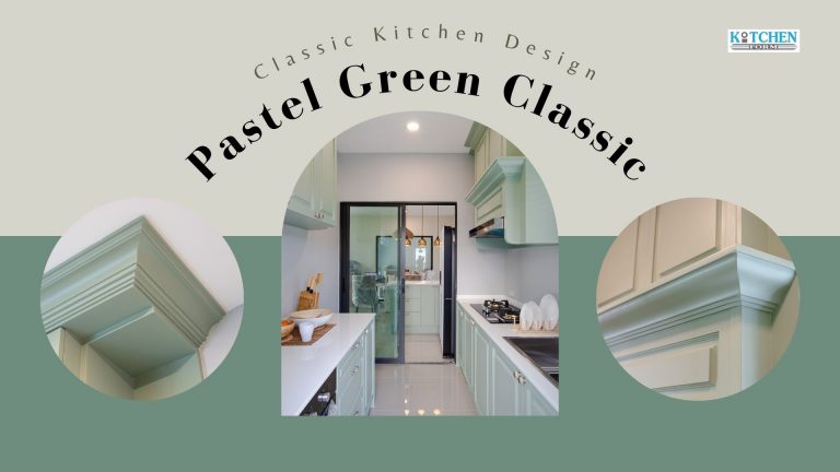 ชุดครัวสไตล์คลาสสิค I-Shape Pastel Green Tone